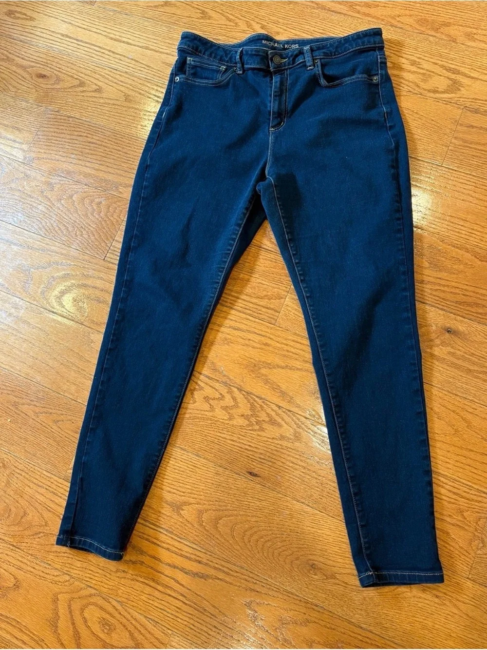 Michael Kors Dark Wash Skinny Jeans Size 14 Stretch Denim Classic Everyday